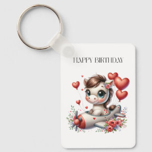 Pony Pilot Birthday Key Ring