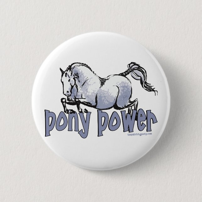 Pony Power 6 Cm Round Badge (Front)