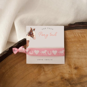 Pony Tail Hair Tie Holder Favor Card