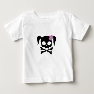 Pony Tail Skull*** Baby T-Shirt