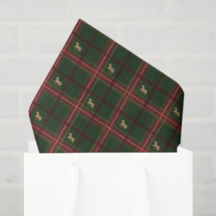 Pony Tartan Holiday Green Tissue Paper