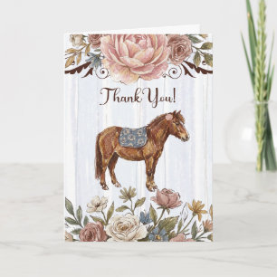 Pony Thank You Card