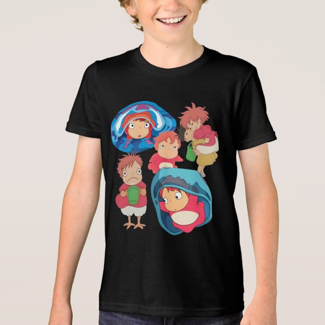 Ponyo😂Ponyo😂Ponyo😂Ponyo😂Ponyo😂😂😂 Tri-Blend Shirt (Front)