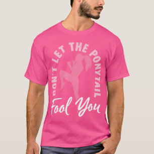 Ponytail Mma Thai Boxing Kickboxing Thailand Muay  T-Shirt