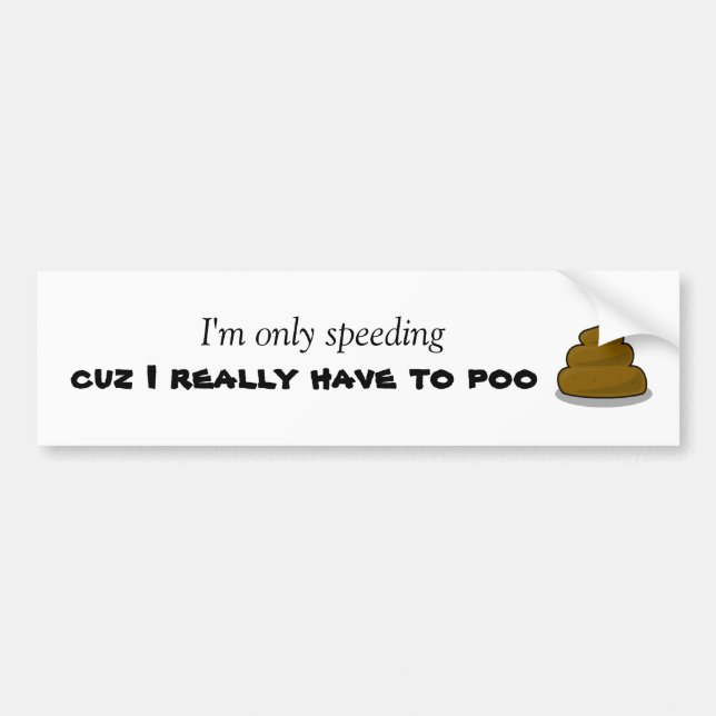 Poo Bumper Sticker (Front)