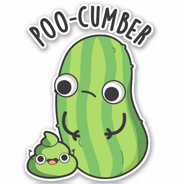 Poo-cumber Funny Cucumber Pun  (Front)