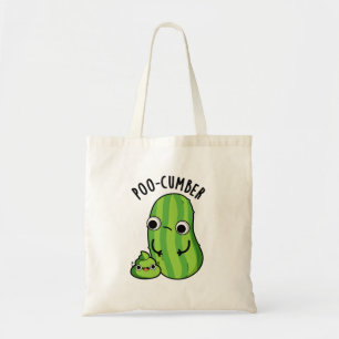 Poo-cumber Funny Cucumber Pun Tote Bag