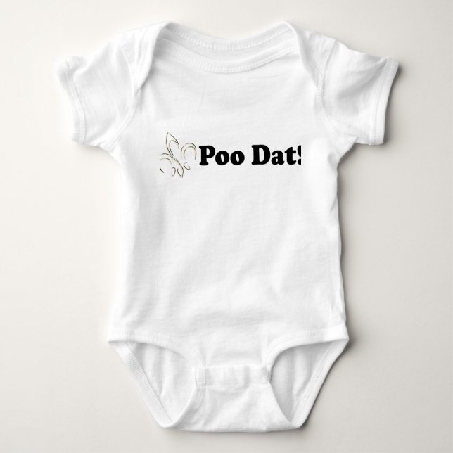 Poo Dat Who Dat Baby Bodysuit (Front)