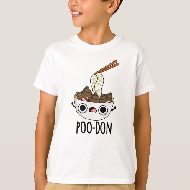 Poo-don Funny Udon Pun  T-Shirt (Front)