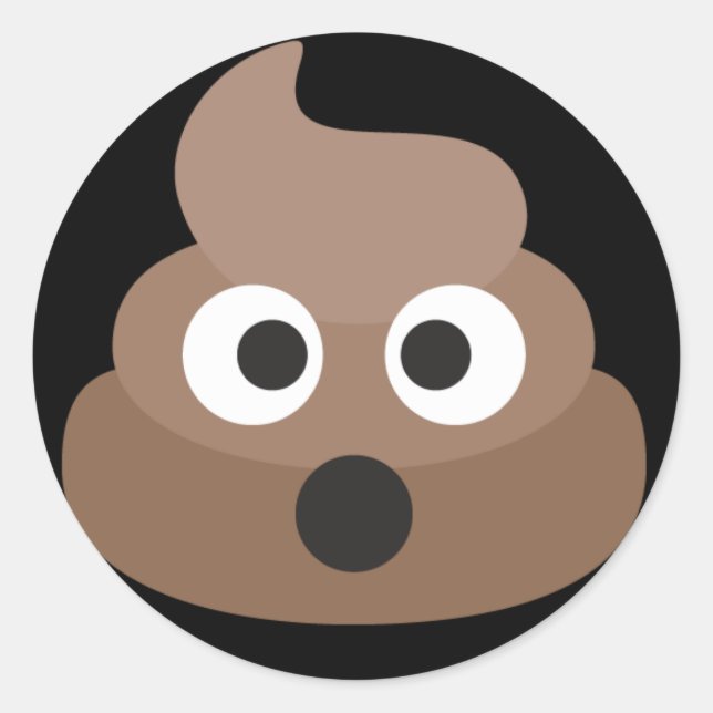 Poo Emoji Classic Round Sticker (Front)