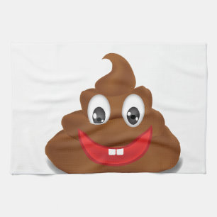 poo emojis tea towel