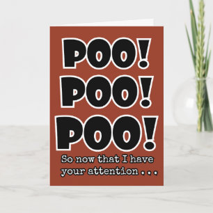 POO Funny Birthday Card