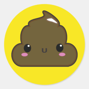 Poo Sticker! Classic Round Sticker