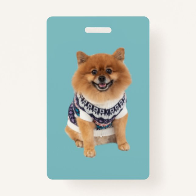 Poochie Dog Sweater | ID Badge (Front)