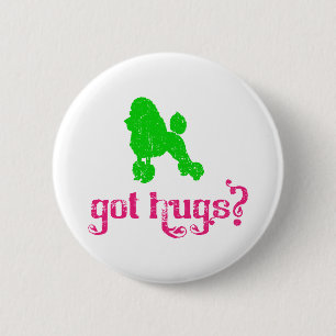 Poodle 6 Cm Round Badge