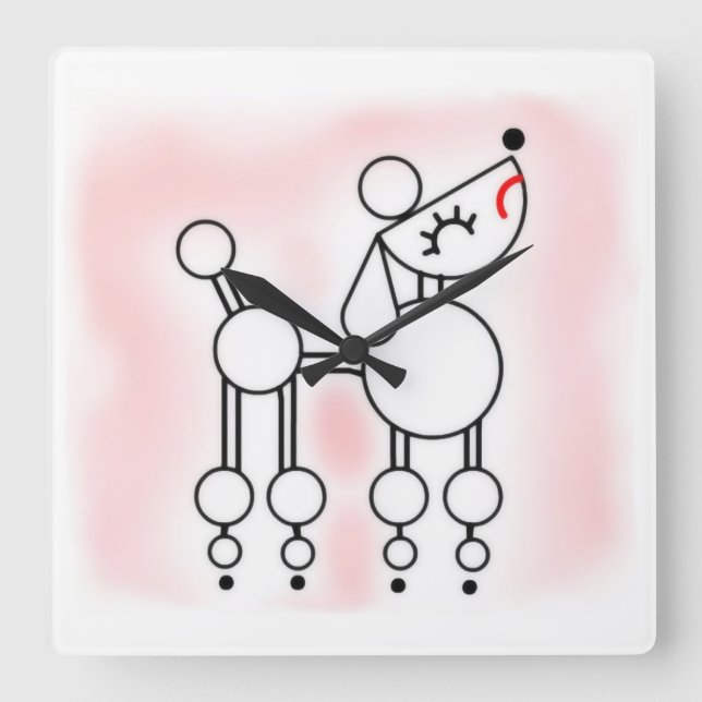 Poodle Aesthetic, Poodle Acrylic Wall Clock (Front)