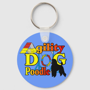 Poodle Agility Gifts Key Ring