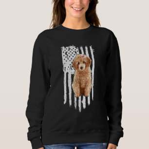 Poodle American Flag Patriotic Poodle Dog 4th Of J Sweatshirt