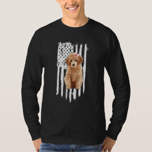 Poodle American Flag Patriotic Poodle Dog 4th Of J T-Shirt