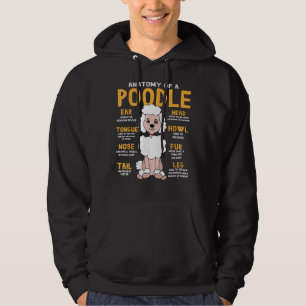Poodle Anatomy Funny Dog Mum Dad Gift Hoodie