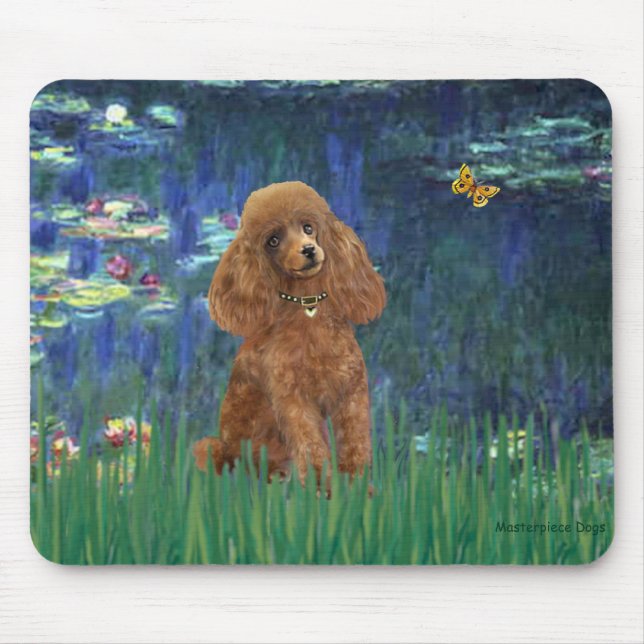 Poodle (Apricot 10) - Lilies 5 Mouse Pad (Front)