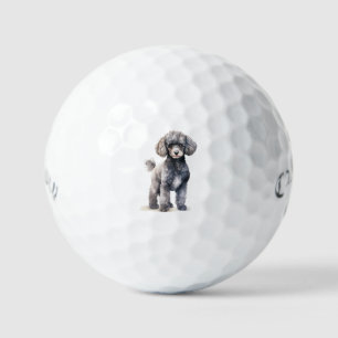 Poodle art Poodle print Poodle decor Poodle gift Golf Balls