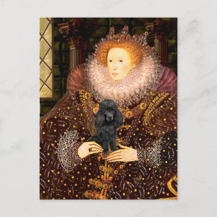 Poodle (black 1) - Queen Postcard