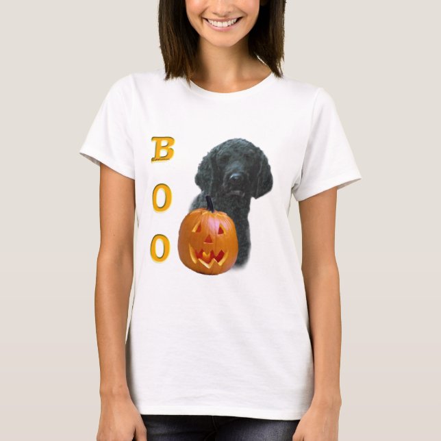 Poodle (Black Coated) Boo T-Shirt (Front)
