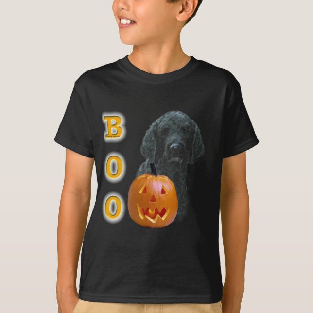 Poodle (Black Coated) Boo T-Shirt (Front)