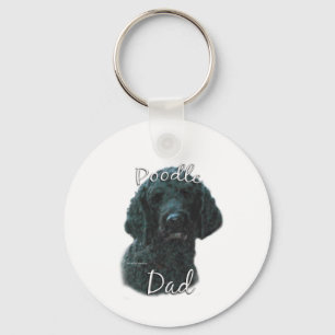 Poodle (black) Dad 2 Key Ring