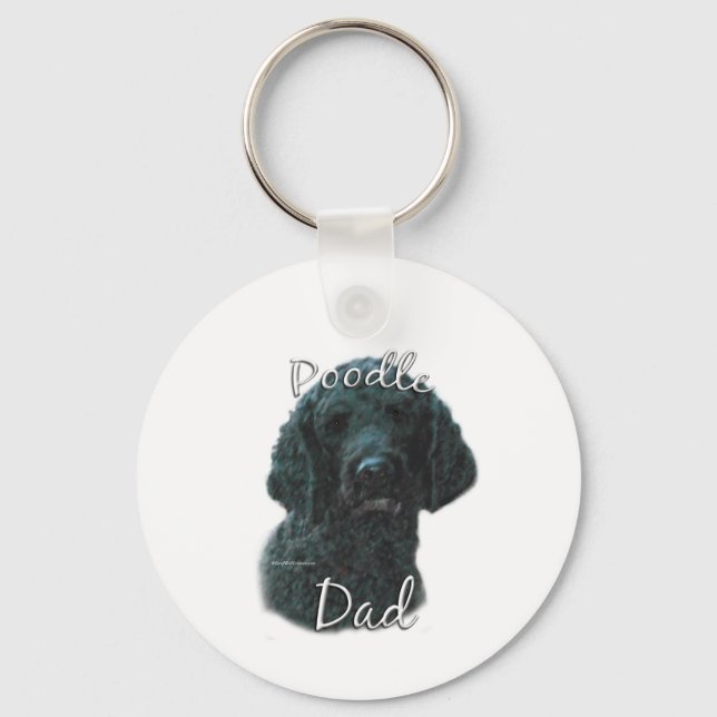 Poodle (black) Dad 2 Key Ring (Front)