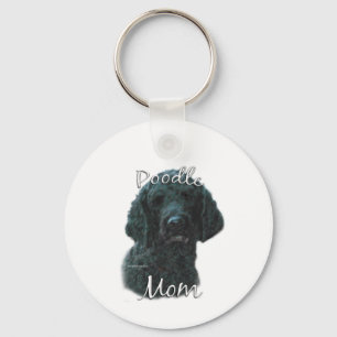 Poodle (black) Mum 2 Key Ring