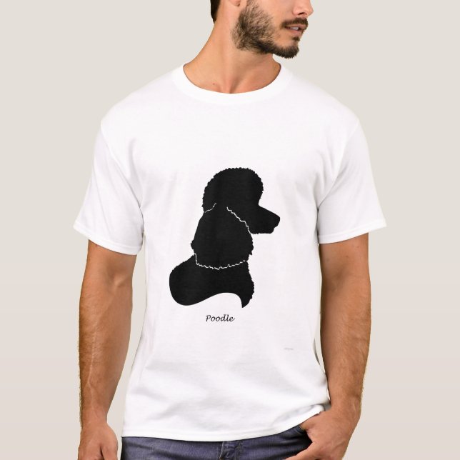 Poodle - black Silhouette T-Shirt (Front)