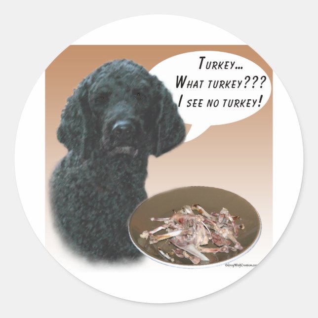 Poodle (black) Turkey Classic Round Sticker (Front)