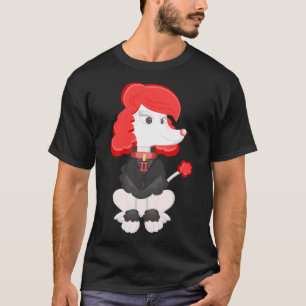 Poodle Black Widow By Centtaro T-Shirt