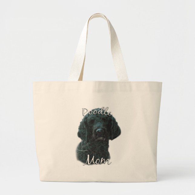 Poodle (blk) Mum 2 Large Tote Bag (Front)