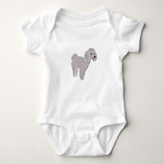 Poodle Body Suit Baby Bodysuit (Front)