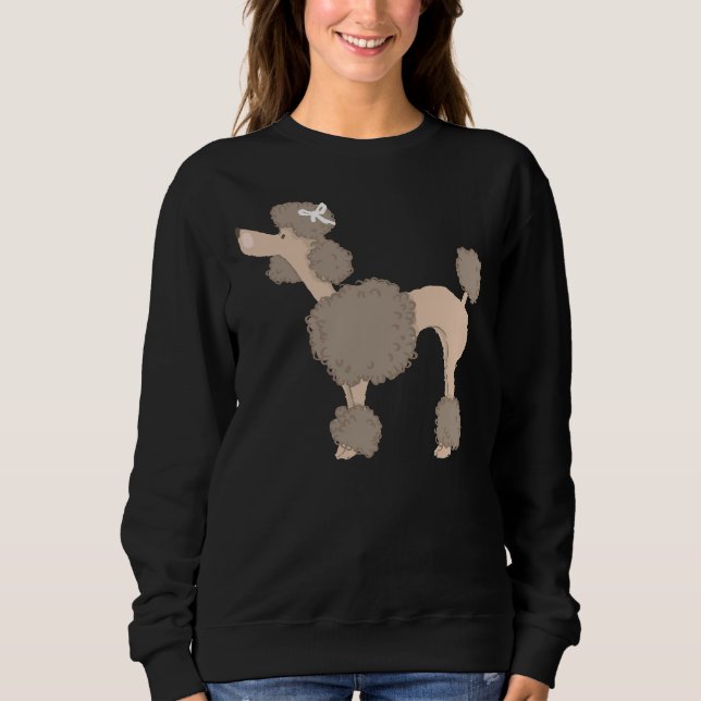 Poodle Brown Sweatshirt (Front)