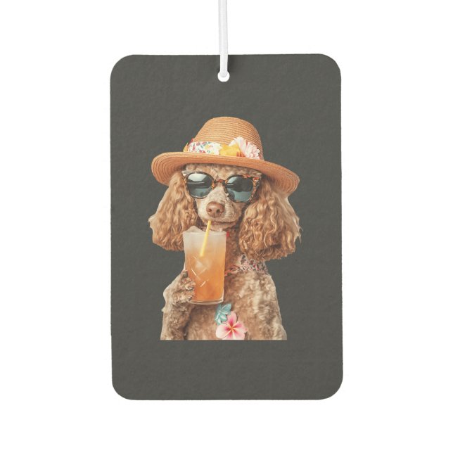 Poodle Car Air Freshener (Front)