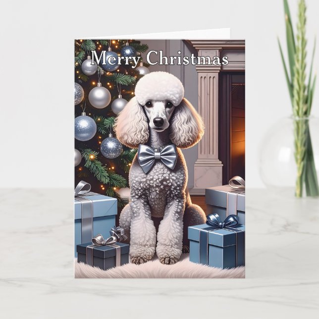 Poodle Christmas Card (Front)