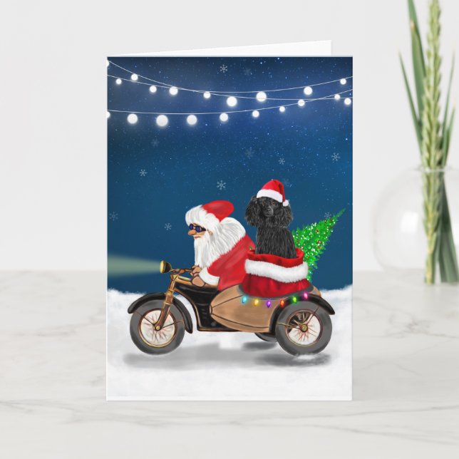 Poodle Christmas Card (Front)