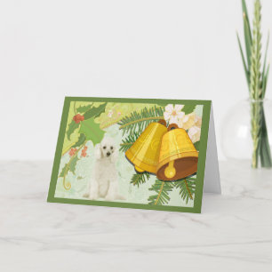 Poodle Christmas Card Bells