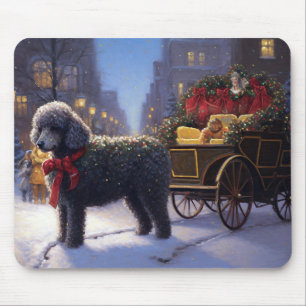 Poodle Christmas Festive Season Mouse Pad