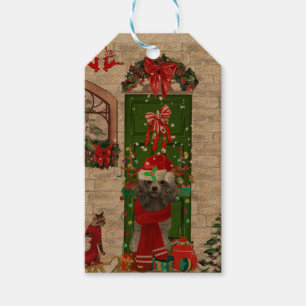 Poodle Christmas Gift Tags