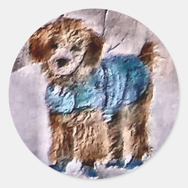Poodle Christmas Gifts Classic Round Sticker (Front)
