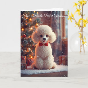 Poodle Christmas Greeting Card