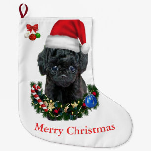Poodle Christmas Large Christmas Stocking