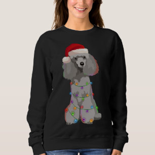 Poodle Christmas Lights Xmas Dog Lover Sweatshirt