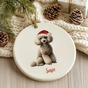 Poodle Christmas Ornament