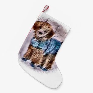 Poodle Christmas Small Christmas Stocking